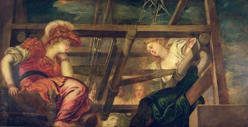 Athéna a Arachné, ca. 1475-85